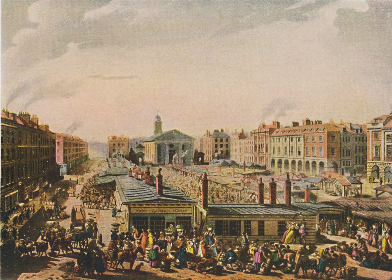 "Covent Garden Market, 1811", 1920 tekijältä J Bluck