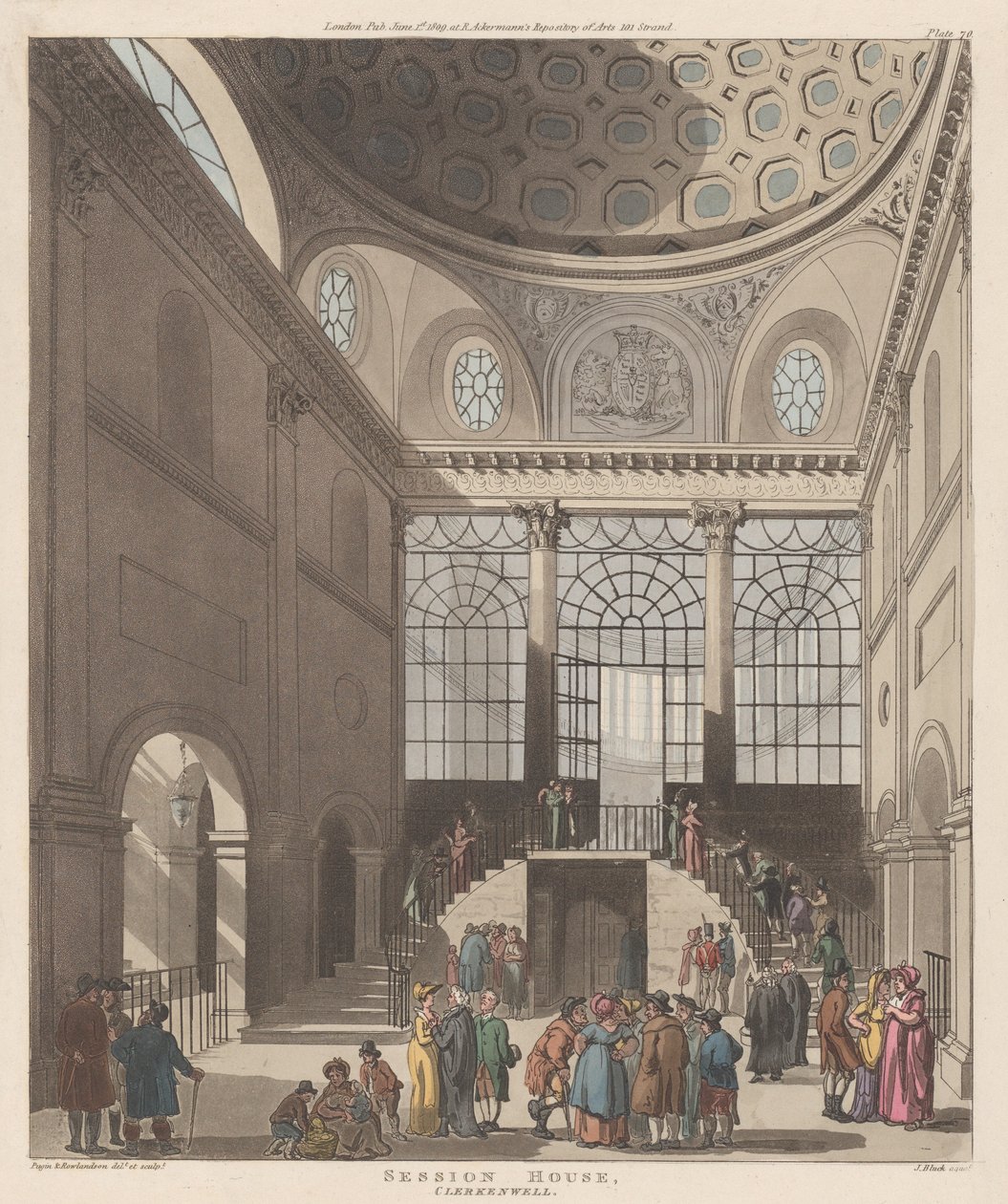 Session House, Clerkenwell, 1. kesäkuuta 1809, 1. kesäkuuta 1809. tekijältä J. Bluck