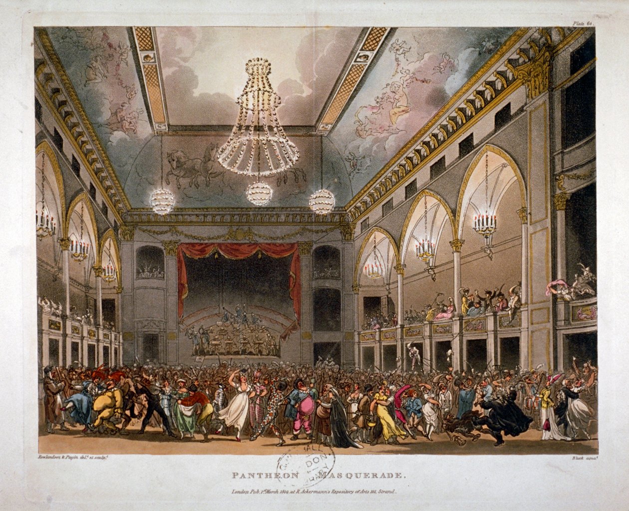 Pantheon, Oxford Street, Westminster, 1809 tekijältä J Bluck