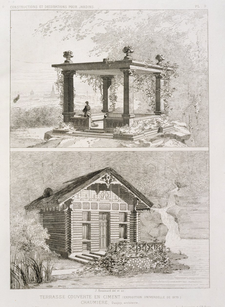 Sementillä peitetty terassi ja Danjoyn suunnittelema bow, n. 1880 tekijältä J. Boussard
