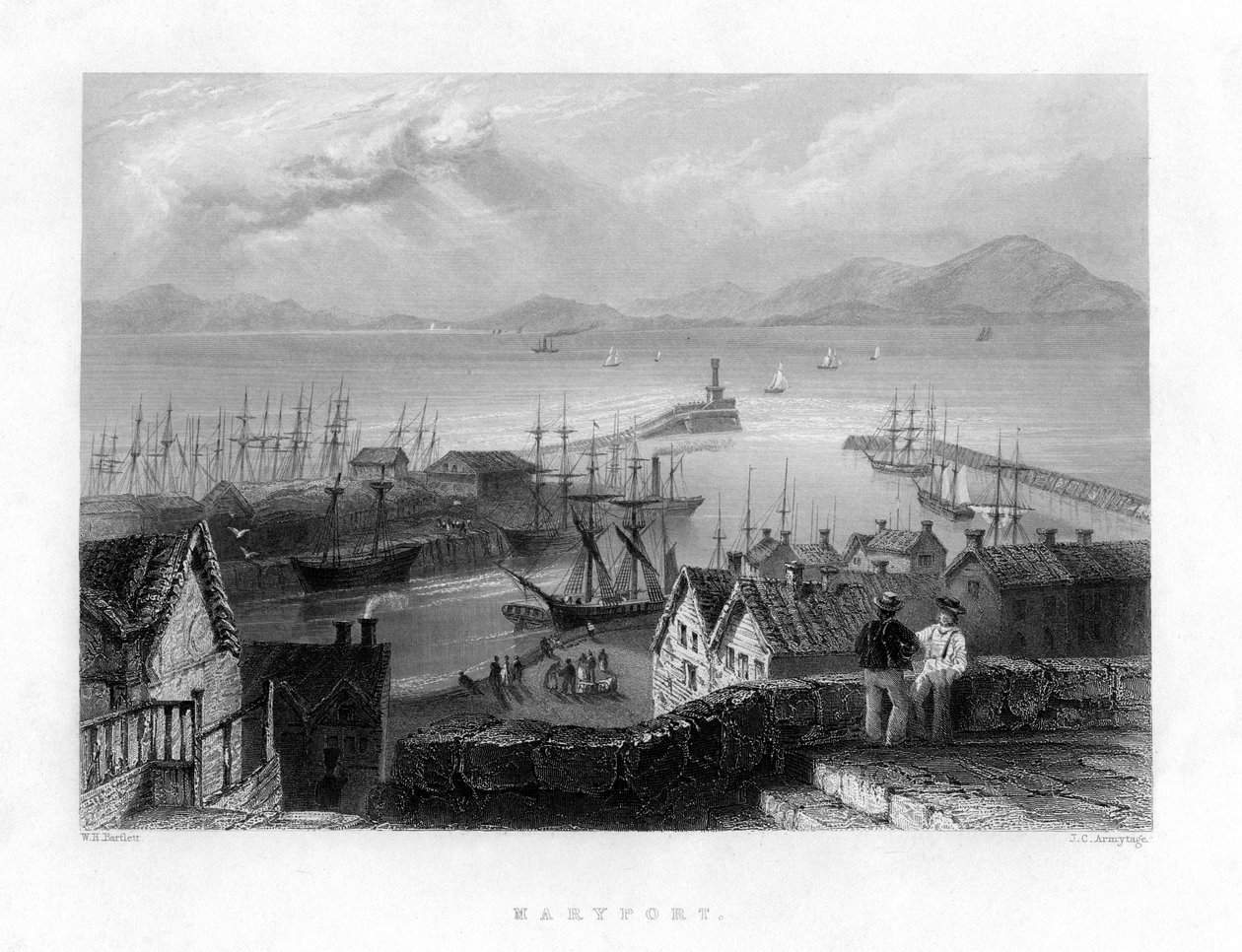 Maryport, Cumbria, Englanti, 1800-luku tekijältä J. C. Armytage