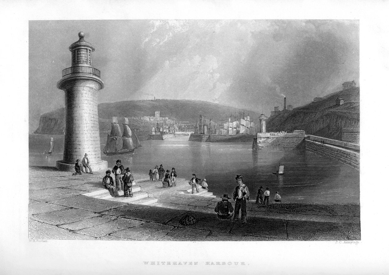 Whitehaven Harbour, Cumbria, 1886. tekijältä J. C. Armytage