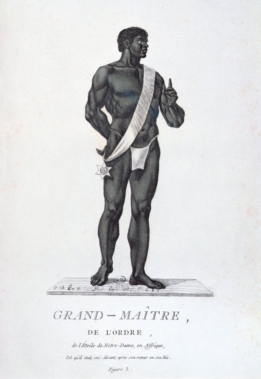 Notre-Dame-tähden ritarikunnan suurmestari, maansa asussa, kirjasta "Recueil de Tous Les Costumes des Orders Religieux et Militaires", julkaistu 1785 tekijältä J. C. Bar