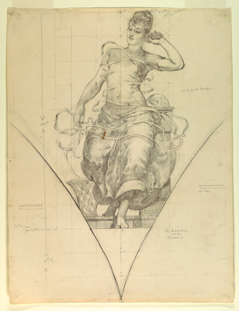 The Telephone and the Ticker, Study for Electricity as Applied to Commerce, Manufactures and Liberal Arts Building, World