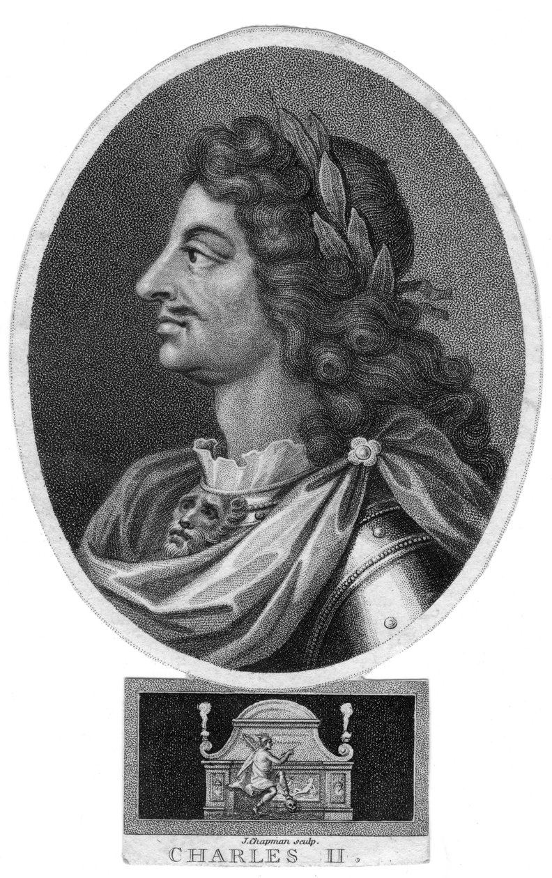 Charles II, Englannin, Skotlannin ja Irlannin kuningas, 1800-luku. tekijältä J. Chapman
