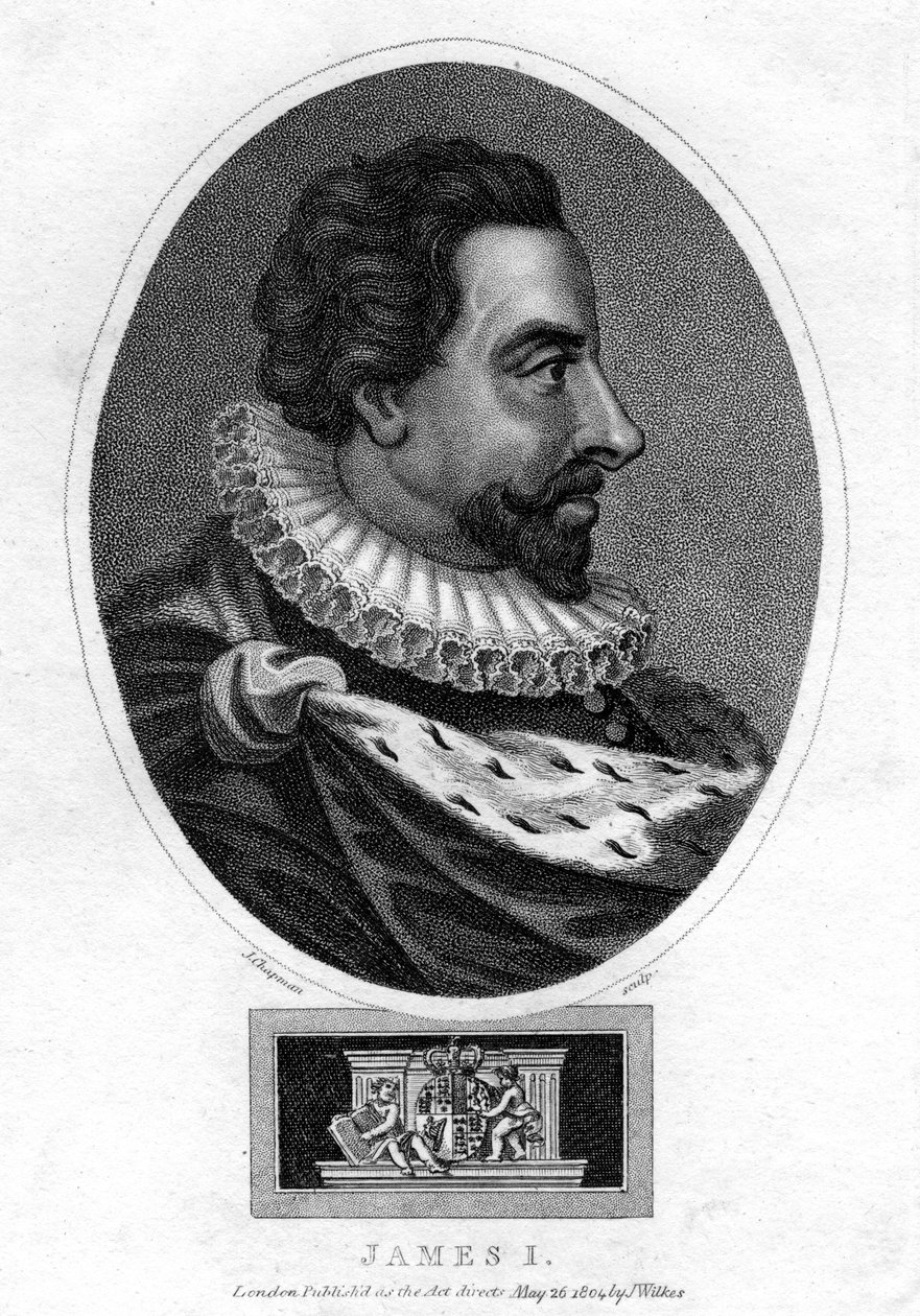 James I Englannista, 1804. tekijältä J. Chapman