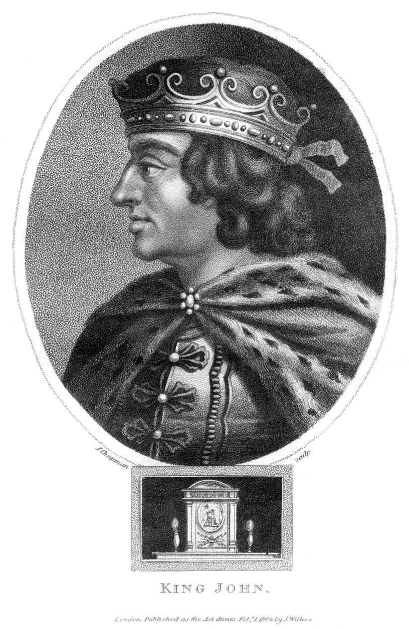 Kuningas Johannes 1167-1216, 1804. tekijältä J. Chapman