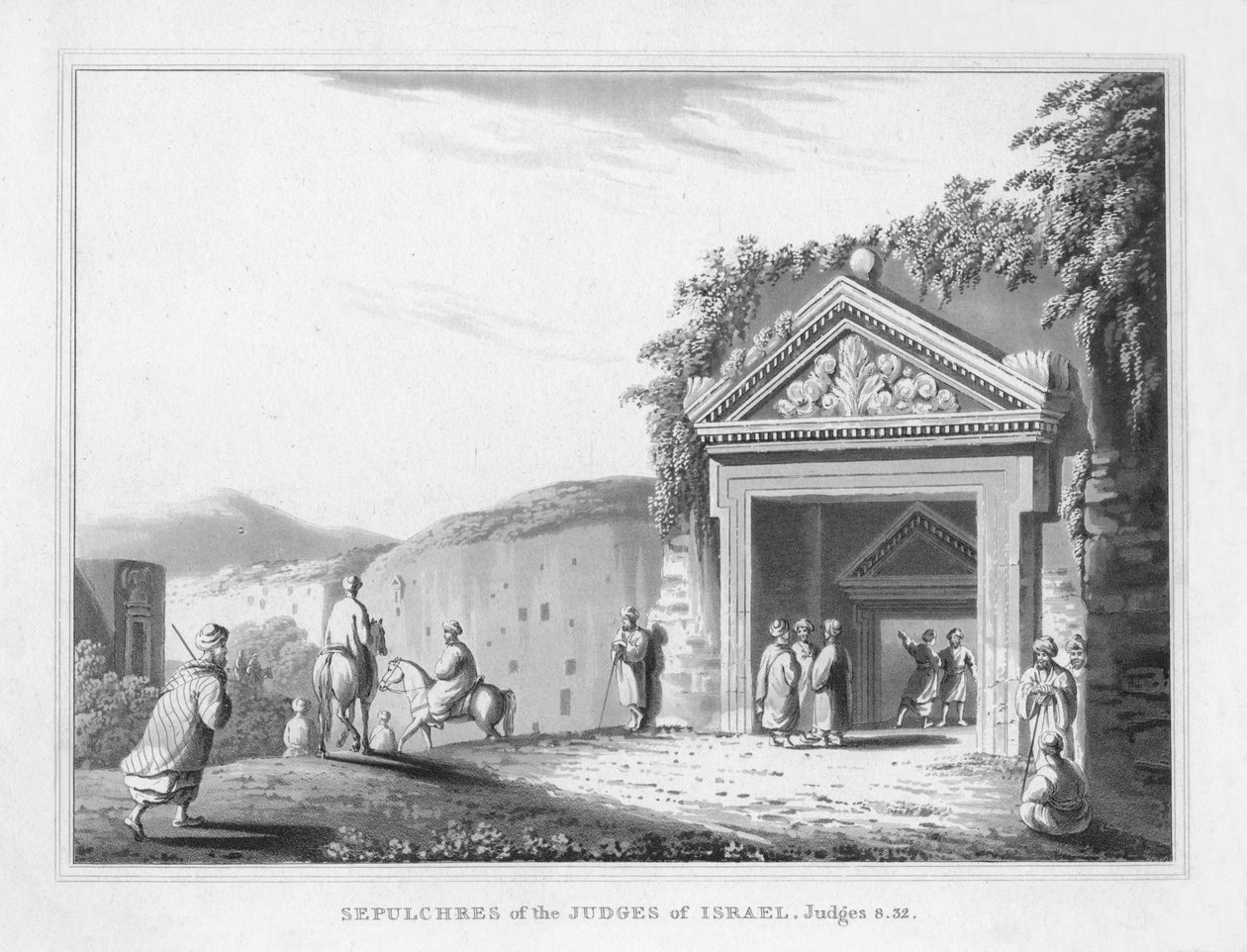 Israelin Tuomareiden haudat. Tuomarit 8.32., 1830 tekijältä J. Clarke