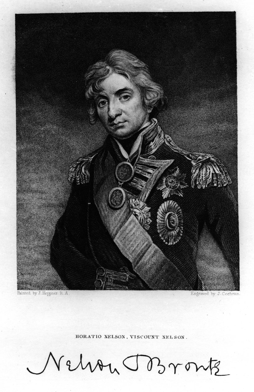 Horatio Nelson, 1. varakreivi Nelson, englantilainen laivaston komentaja, 1800-luku tekijältä J. Cochran