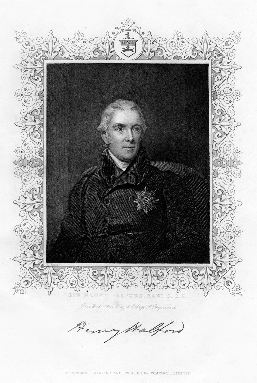 Sir Henry Halford, brittiläinen lääkäri, 1800-luku. tekijältä J. Cochran
