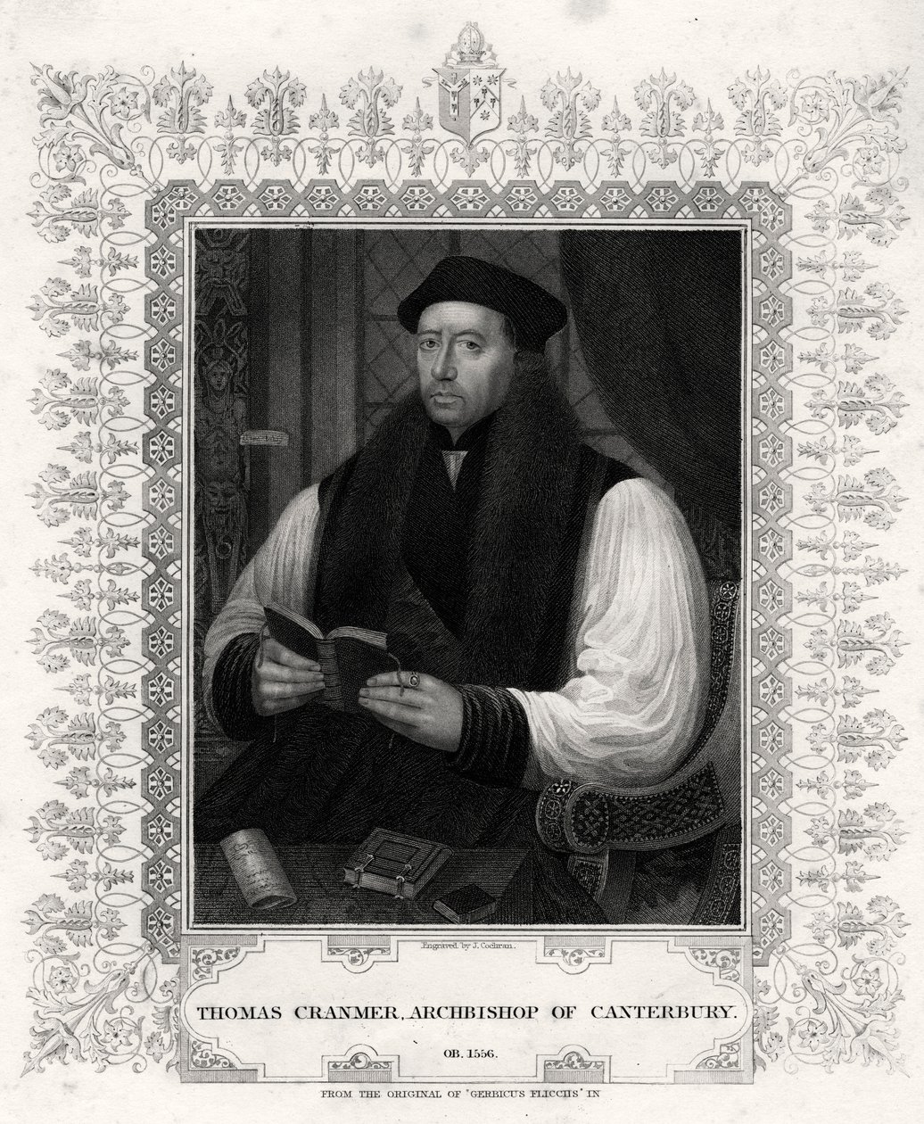 Thomas Cranmer, Canterburyn arkkipiispa, 1800-luku tekijältä J. Cochran