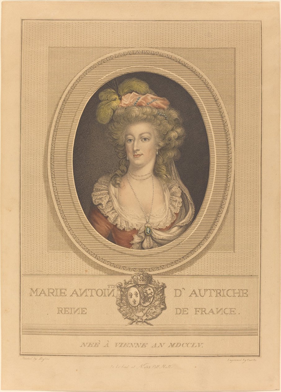 Marie Antoinette tekijältä J. Curtis after Joseph Boze