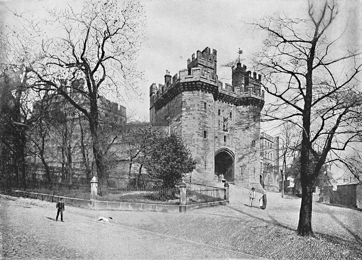 Lancasterin linna: John of Gaunts Tower, vuodelta 1896 tekijältä J. Davis