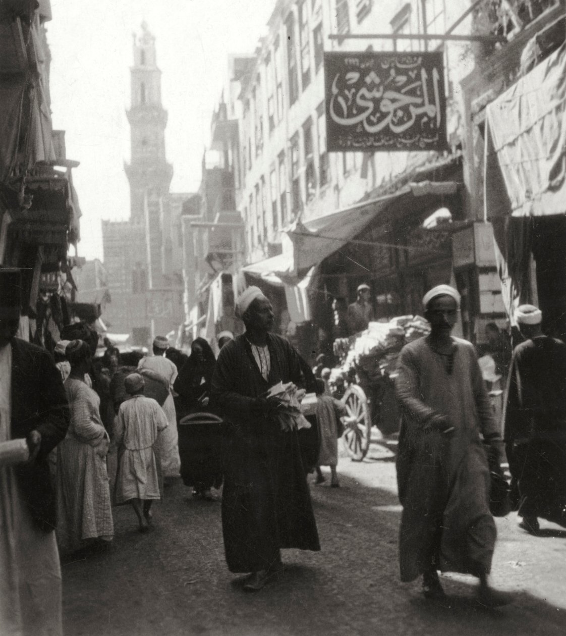 El Ghorian basaari, Kairo, Egypti, 1900-luku tekijältä J. Dearden Holmes