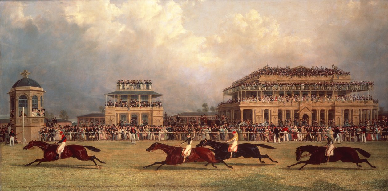 Doncaster Gold Cup vuodelta 1838 (öljy kankaalle) tekijältä J. F. & Pollard James (1792-1867) Herring Snr.