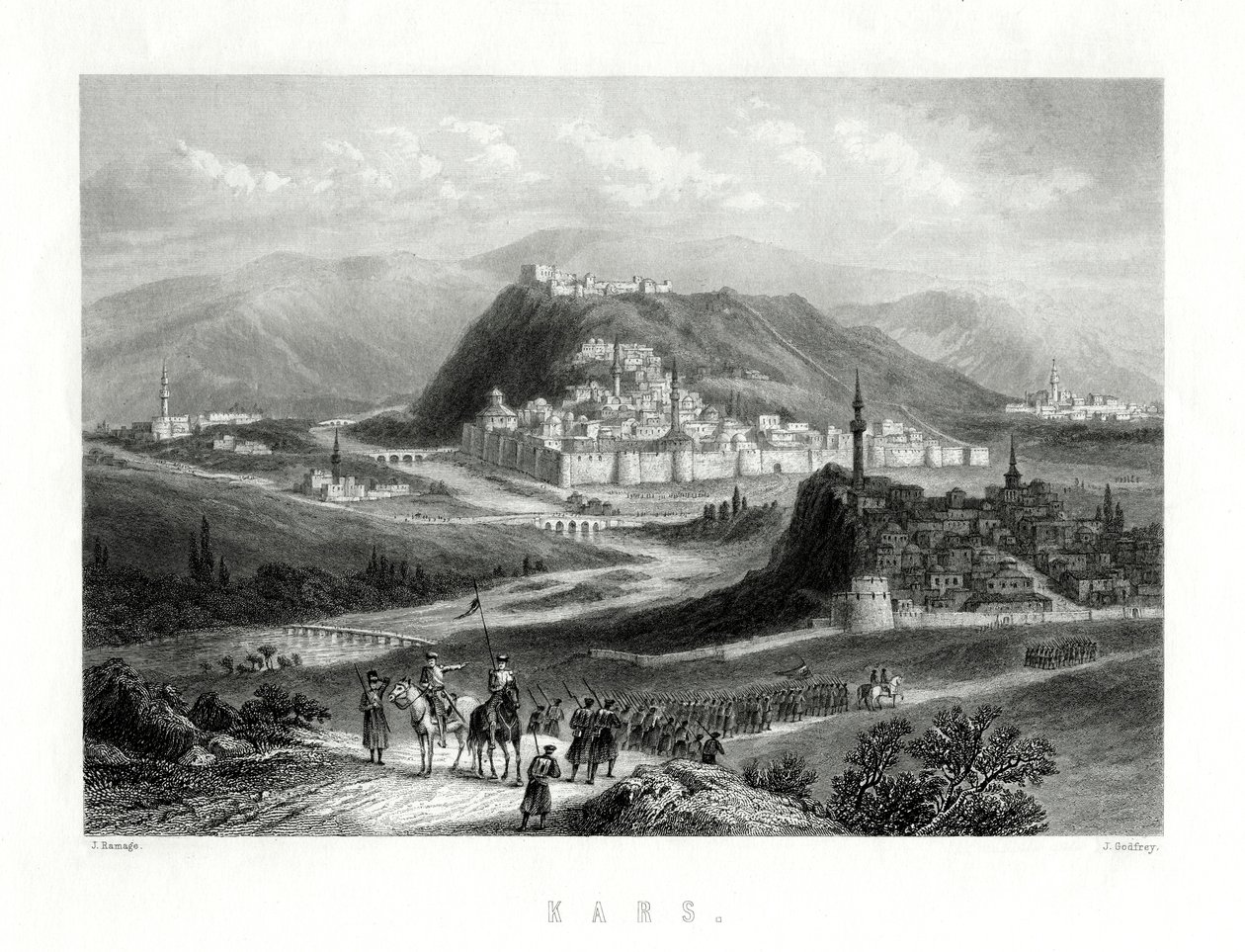 Kars, Turkki, 1800-luku tekijältä J. Godfrey
