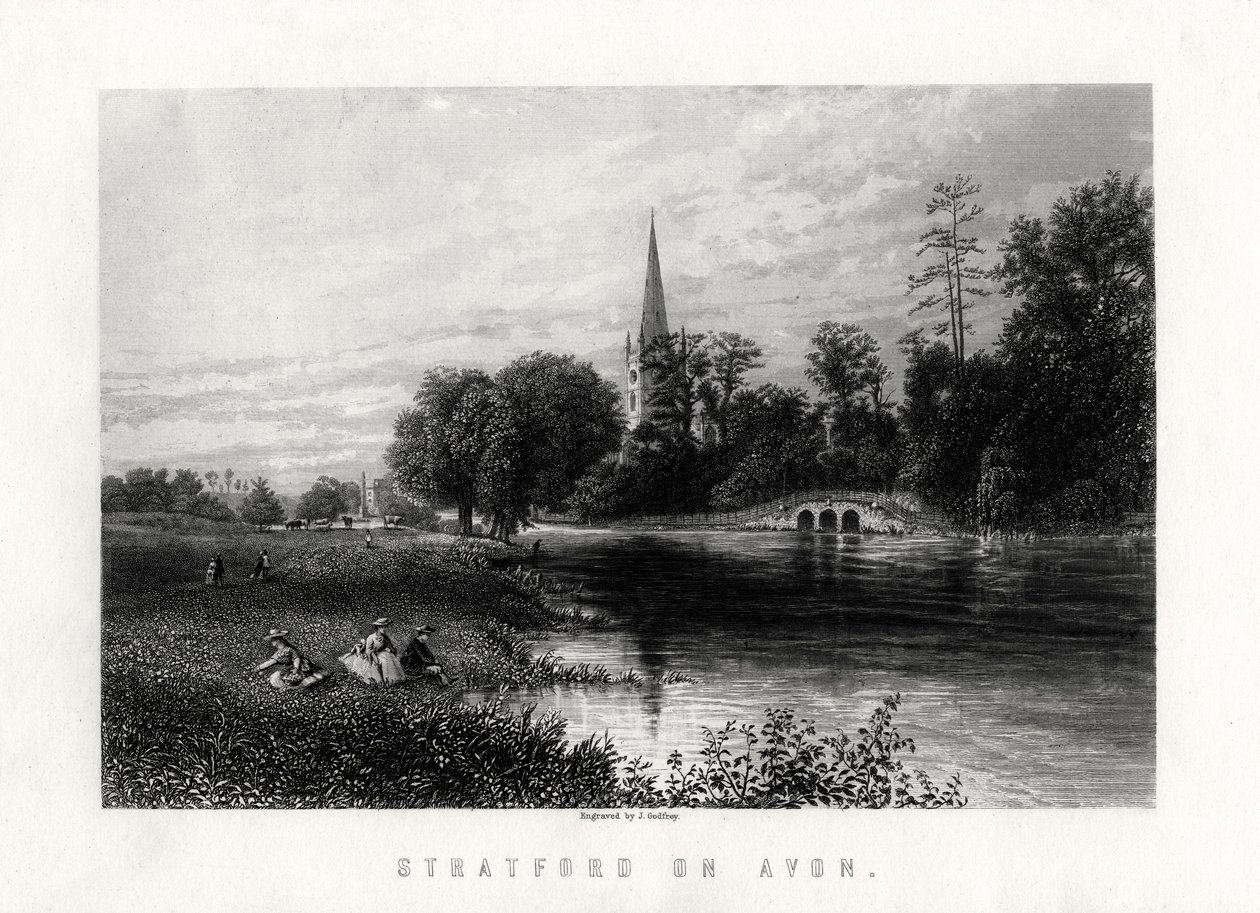 Stratford on Avon, Englanti, 1883 tekijältä J. Godfrey