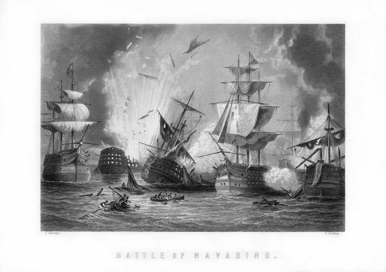 Navarinon meritaistelu, 20. lokakuuta 1827, 1893. tekijältä J. Godfrey