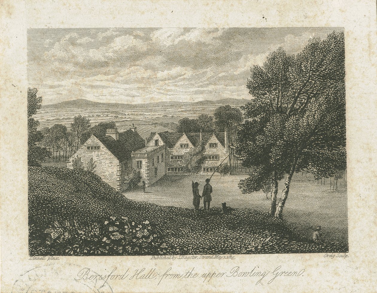 Dovedale - Beresford Hall: teräskaiverrus, nd [1815] (tulostus) tekijältä J. Greig