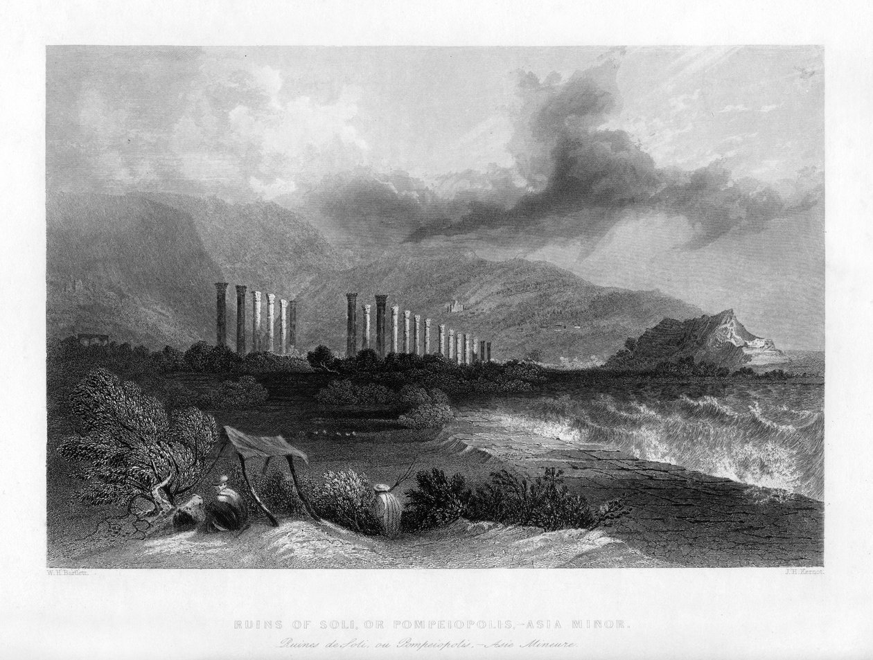 Solin eli Pompeiopoliksen rauniot, Turkki, 1841. tekijältä J. H. Kernot