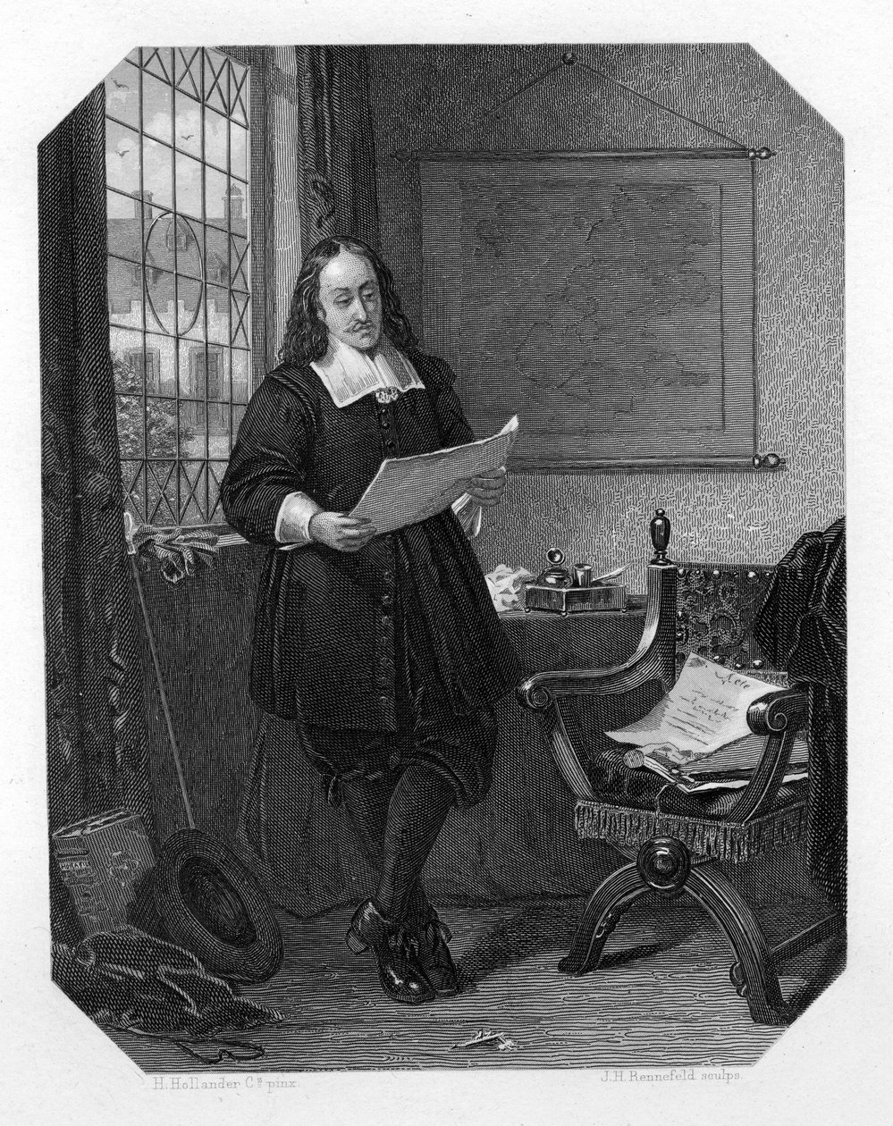 Johan de Witt, Hollannin valtiomies, 1654, c1870. tekijältä J. H. Rennefeld