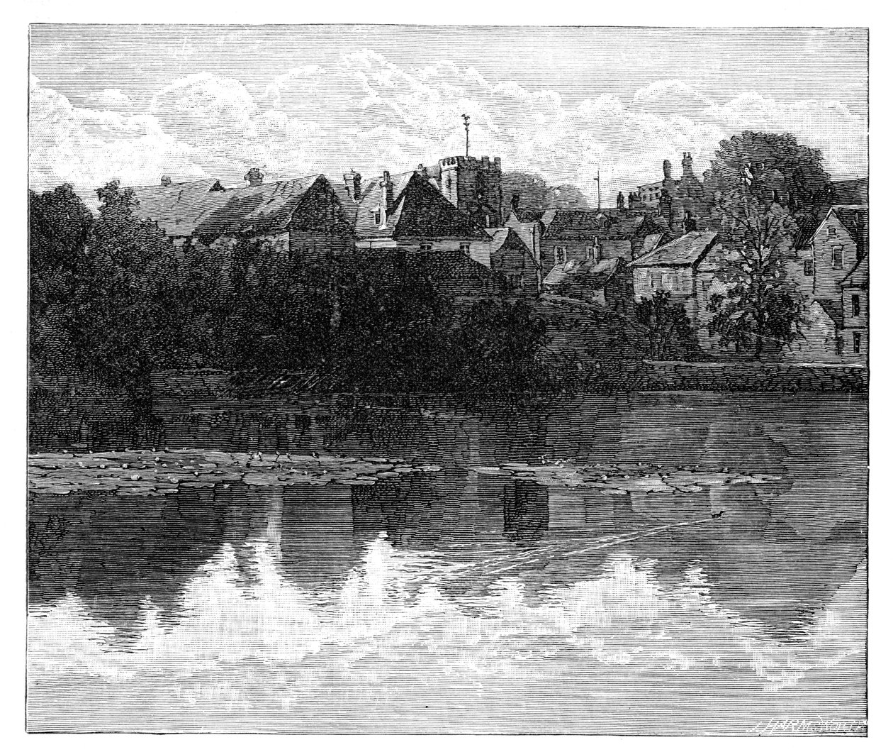 Richard Cobdenin syntymäpaikka, Midhurst, Sussex. tekijältä J Harmsworth