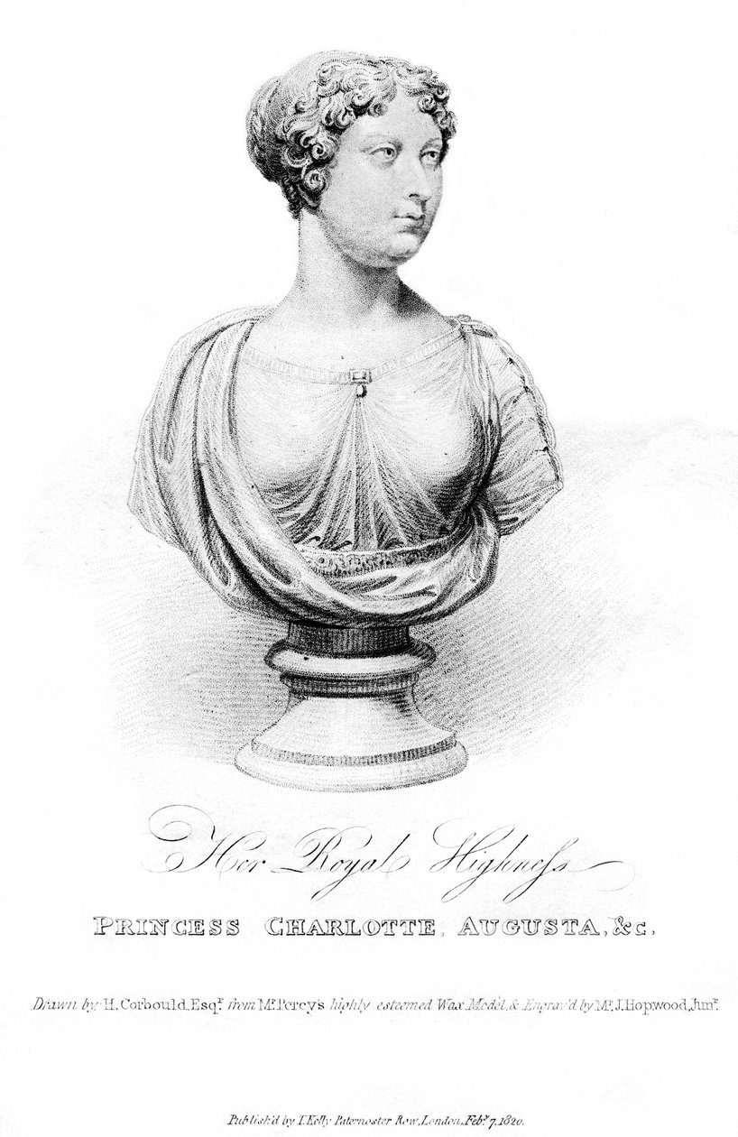 Prinsessa Charlotte Augusta, 1820 tekijältä J. Hopwood