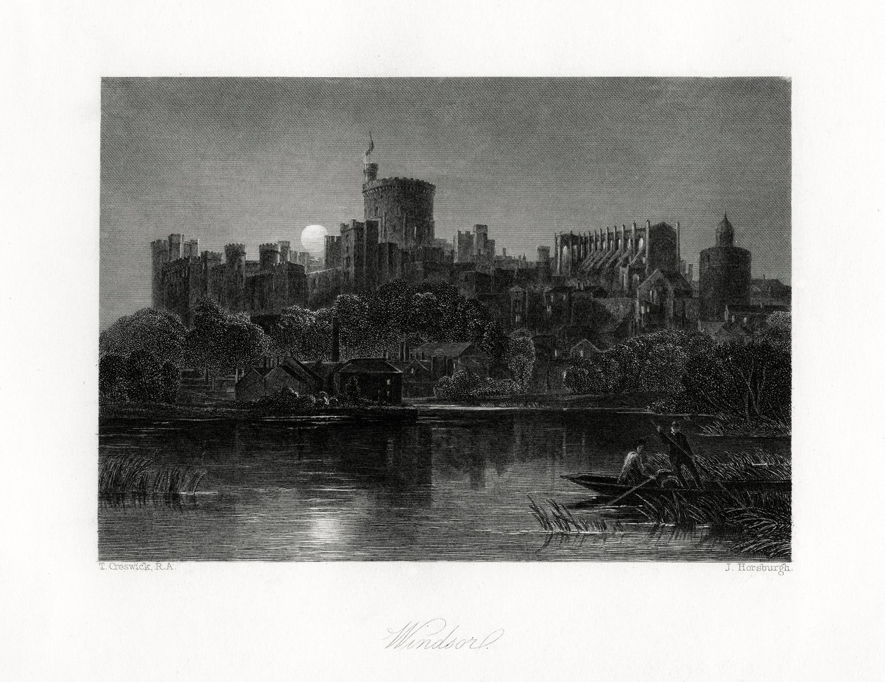Windsorin linna, Berkshire, 1800-luku tekijältä J. Horsburgh
