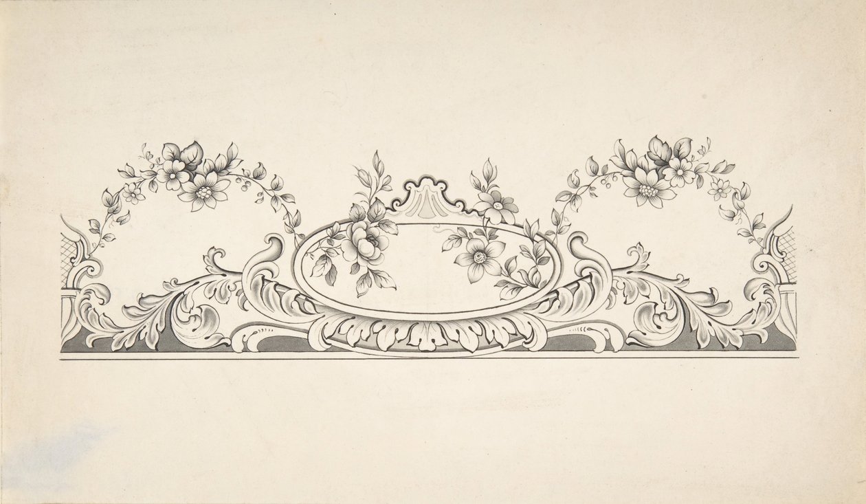 Suunnittelu paneelikoristeluun, 1828-40. tekijältä J Hulme