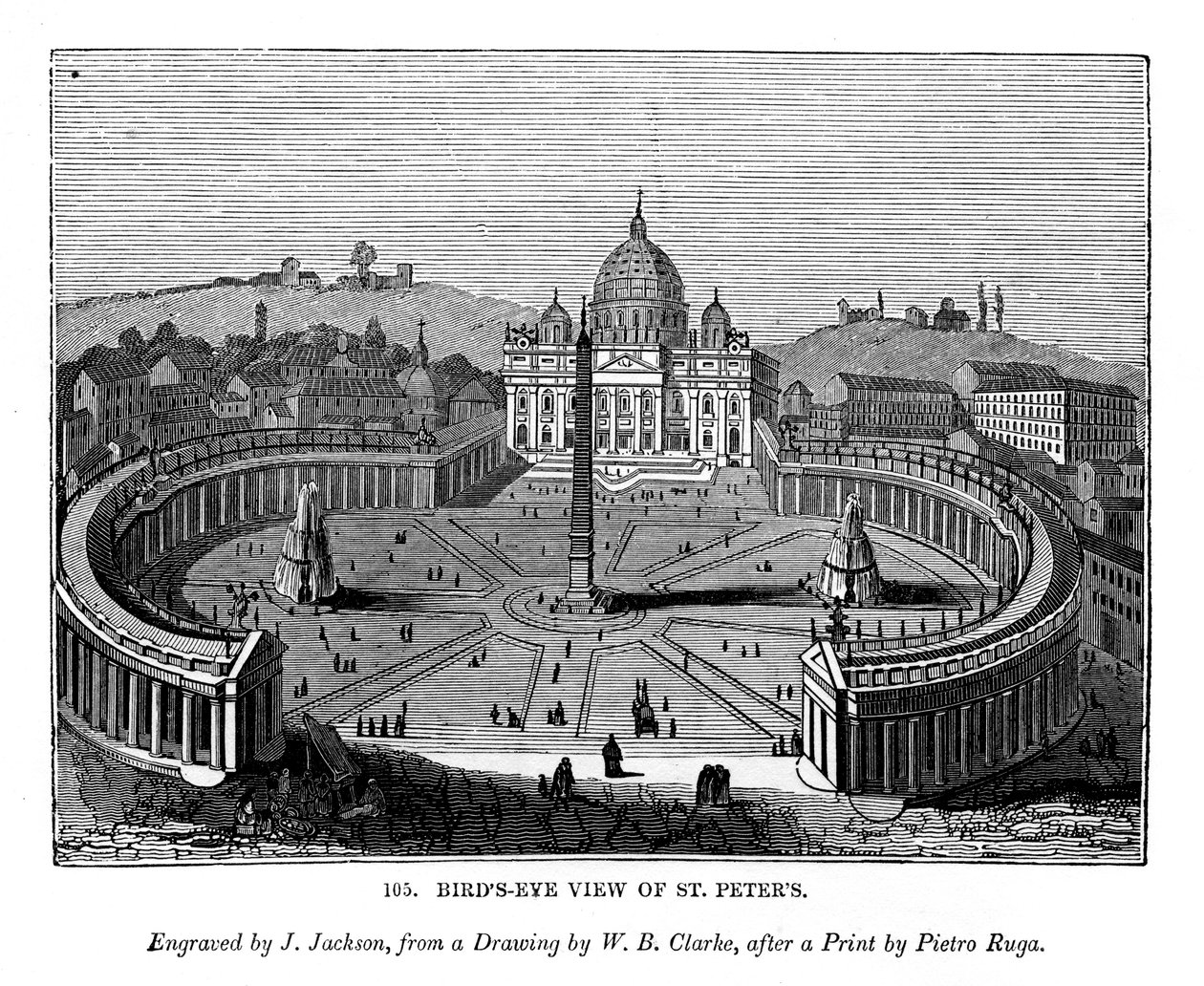 Lintuperspektiivistä St Peters, 1843 tekijältä J. Jackson