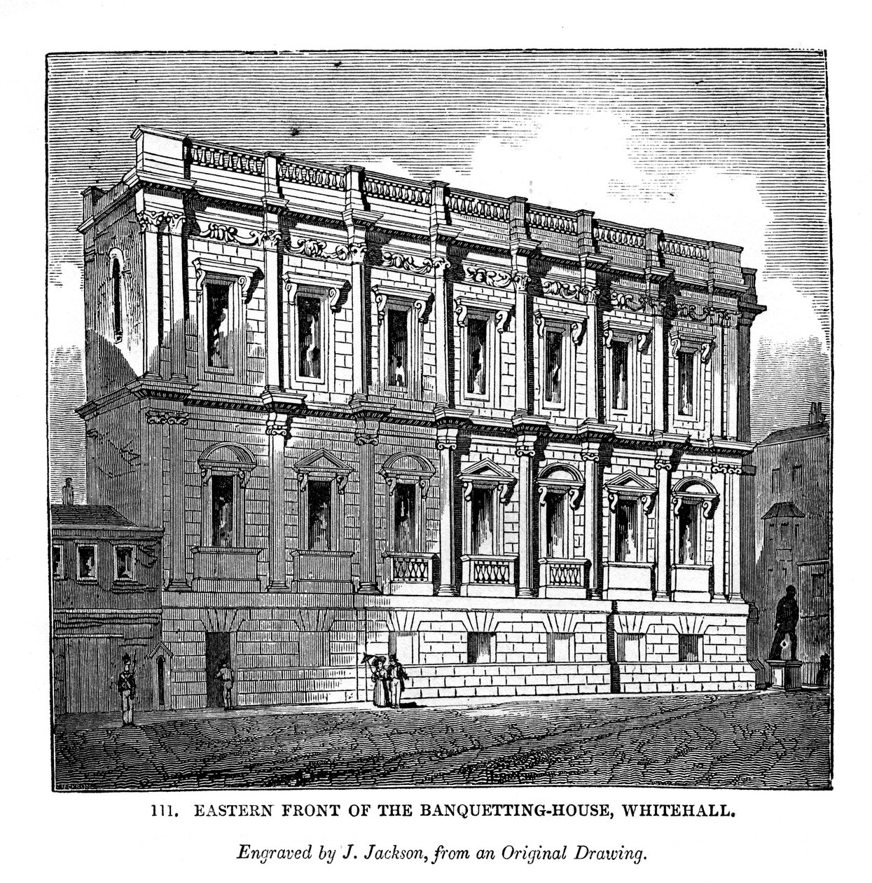 Juhlatalon itärintama, Whitehall, 1843 tekijältä J. Jackson