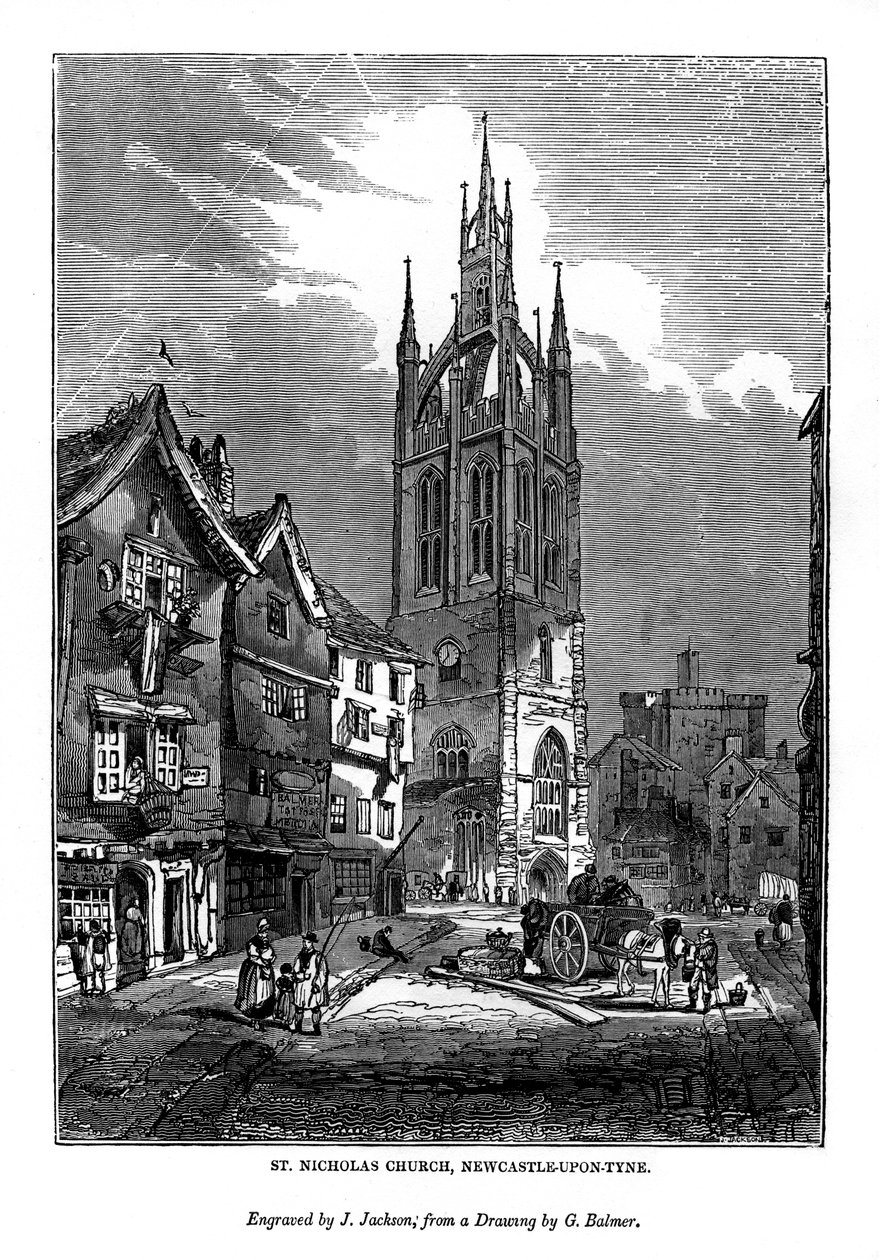 St Nicholas Church, Newcastle-Upon-Tyne, 1843 tekijältä J. Jackson