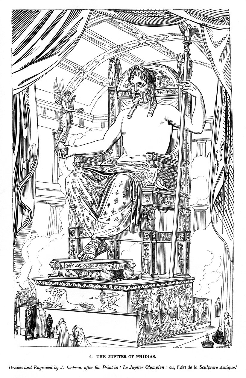 Phidiasin Jupiter, 1843 tekijältä J. Jackson