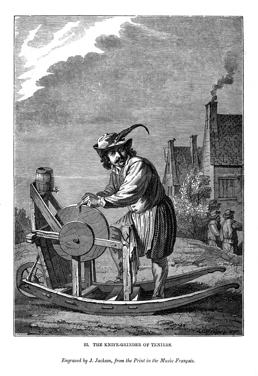 Teniersin veitsimylly, c1630-1690, 1843 tekijältä J. Jackson