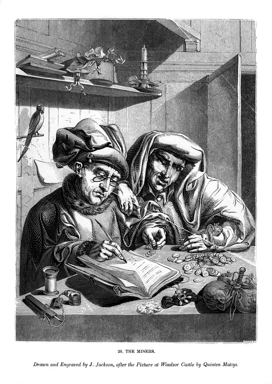The Misers, c1480-1530 1843. tekijältä J. Jackson