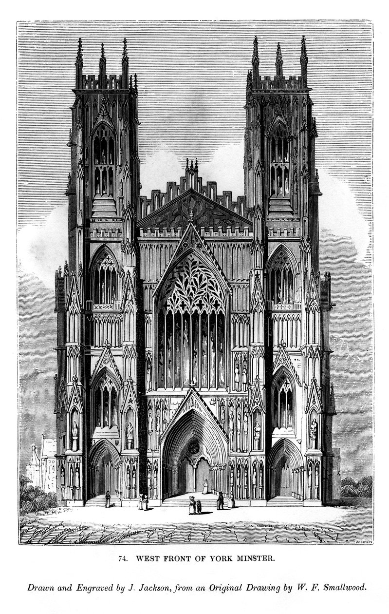 York Minsterin länsirintama, 1820-1830 1843 tekijältä J. Jackson