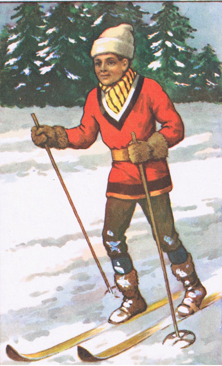 Kanadalainen poika, MacMillanin koulujulisteista, n. 1950-60 luvut (värilitho) tekijältä J. Macfarlane