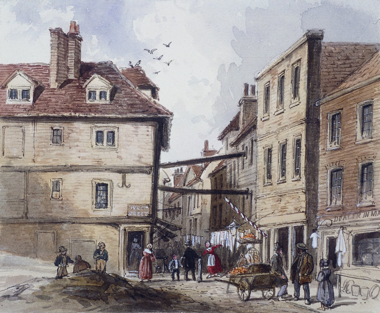 Chick Lane, Lontoo, 1840 tekijältä J Maund