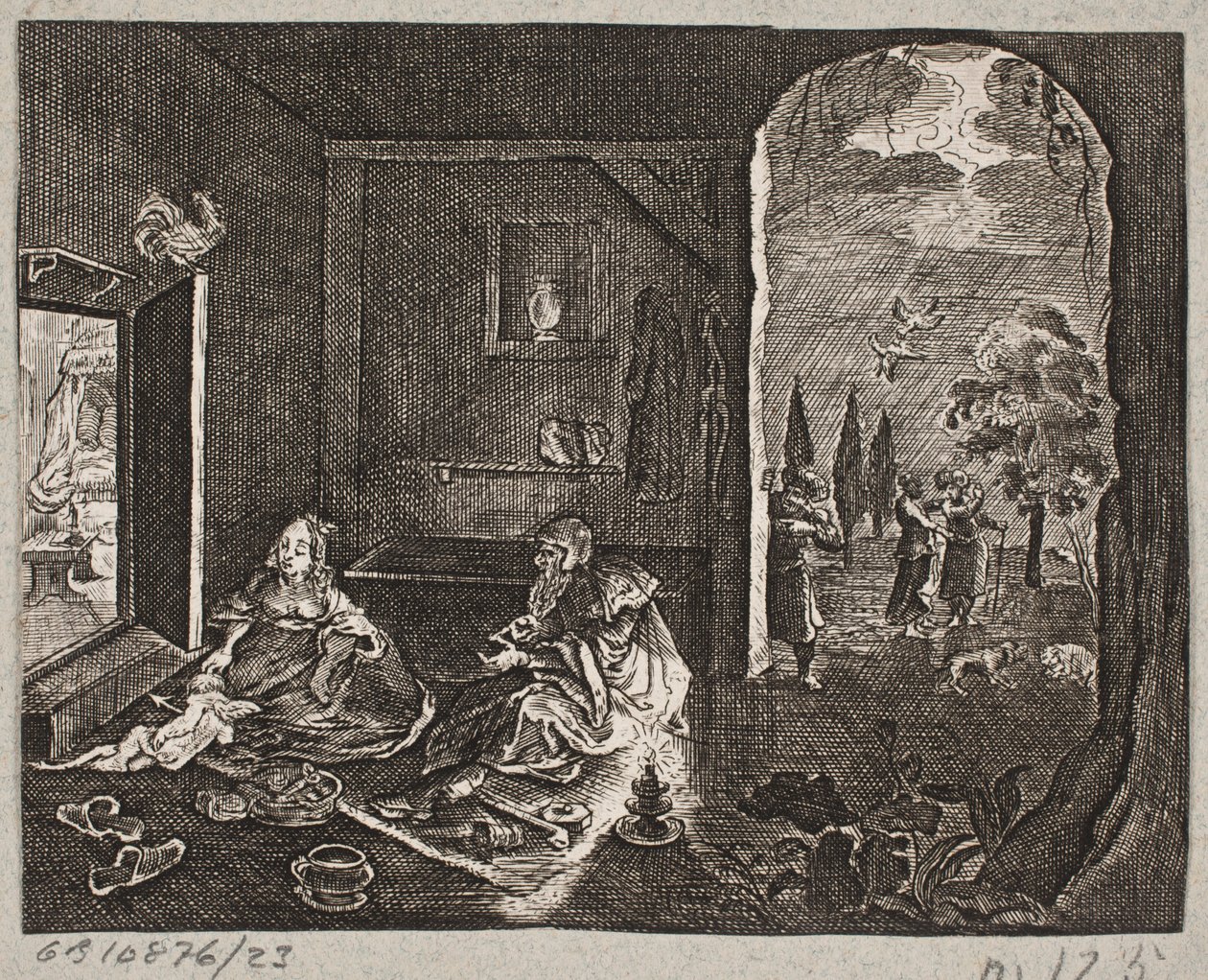 Kuvitus Adam Oleariukselle, "Persialainen Rosenthal, nerokas runoilija Schich Saadi […]", Schleswig 1660 tekijältä J. Muller