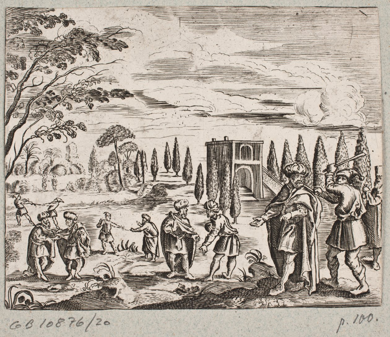 Kuvitus Adam Oleariukselle, "Persialainen Rosenthal, nerokas runoilija Schich Saadi […]", Schleswig 1660 tekijältä J. Muller