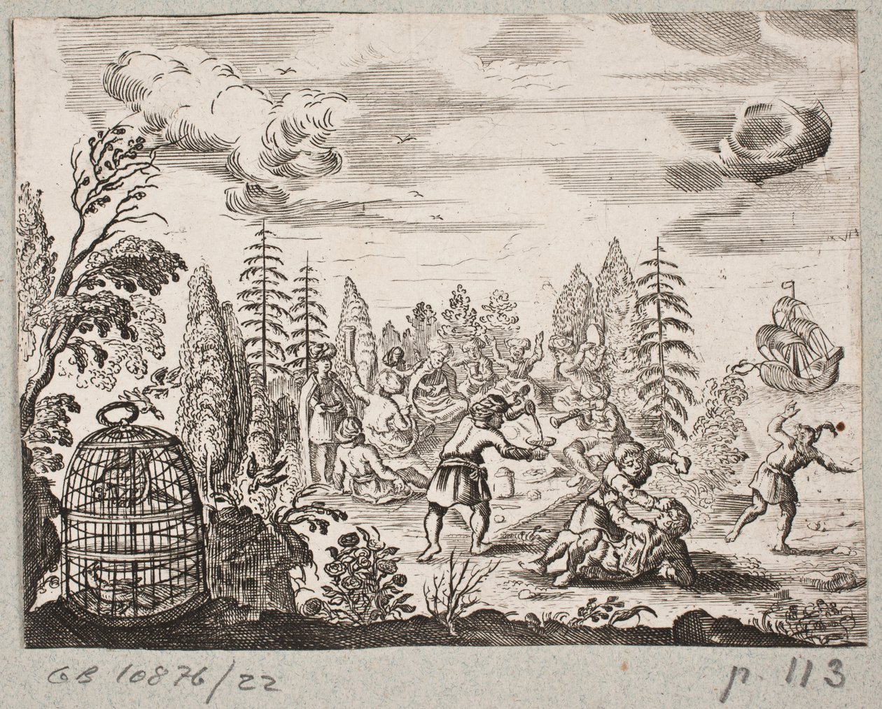 Kuvitus Adam Oleariukselle, "Persialainen Rosenthal, nerokas runoilija Schich Saadi […]", Schleswig 1660 tekijältä J. Muller