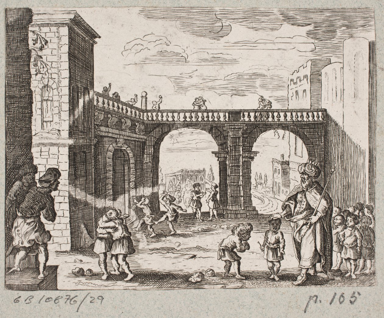 Kuvitus Adam Oleariukselle, "Persialainen Rosenthal, nerokas runoilija Schich Saadi […]", Schleswig 1660 tekijältä J. Muller