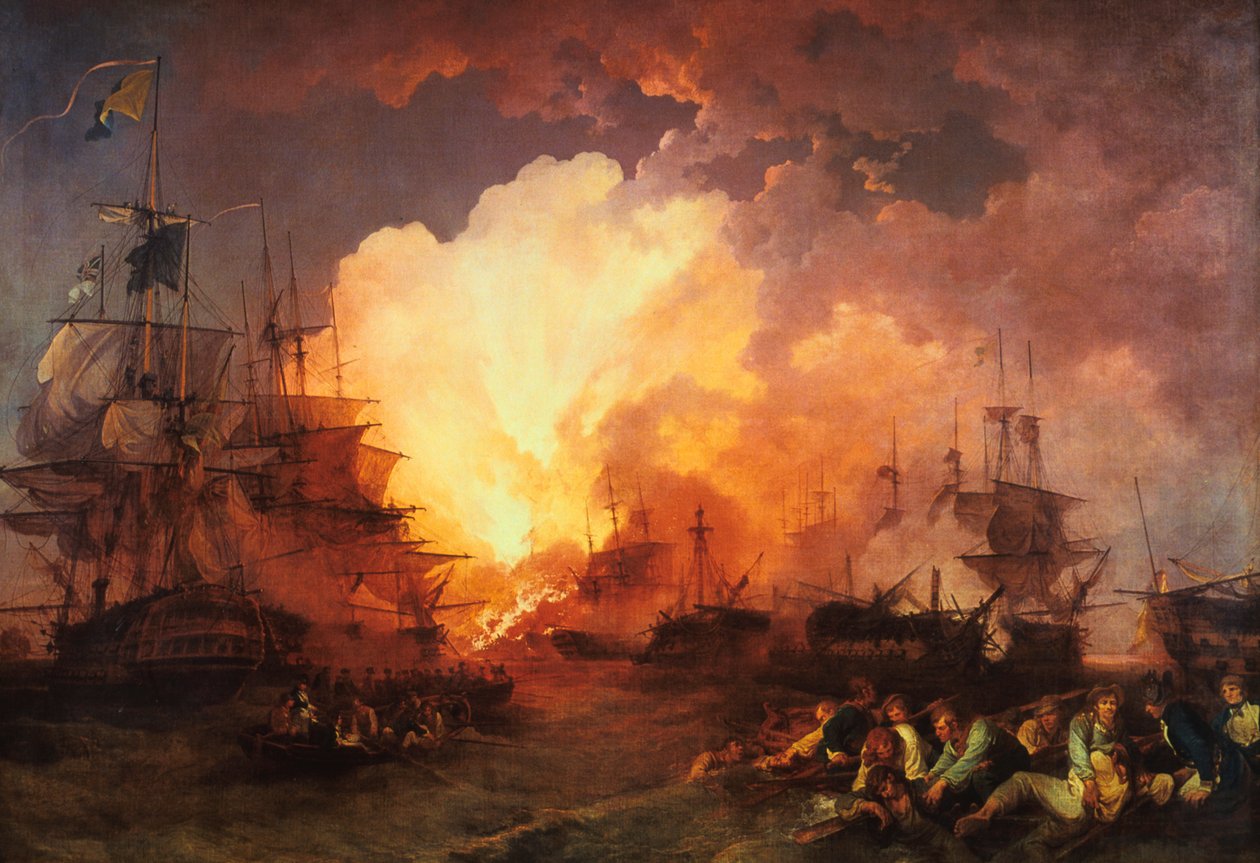 "Niilin taistelu", elokuu 1798, 1800 tekijältä J Philippe de Loutherbough