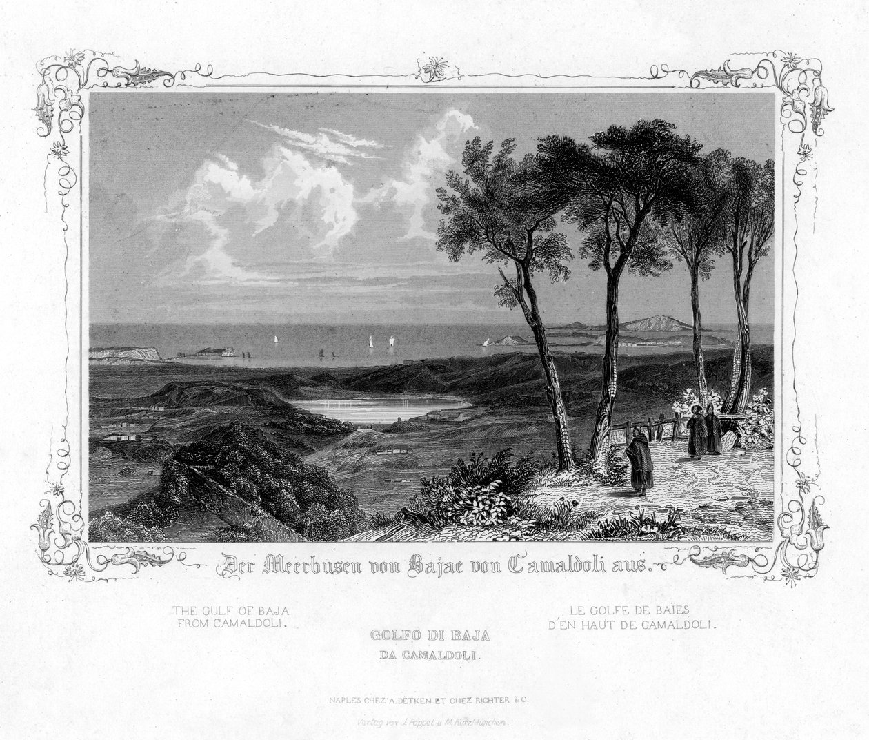 Bajanlahti Camaldolista, Italiasta, 1800-luku tekijältä J. Poppel