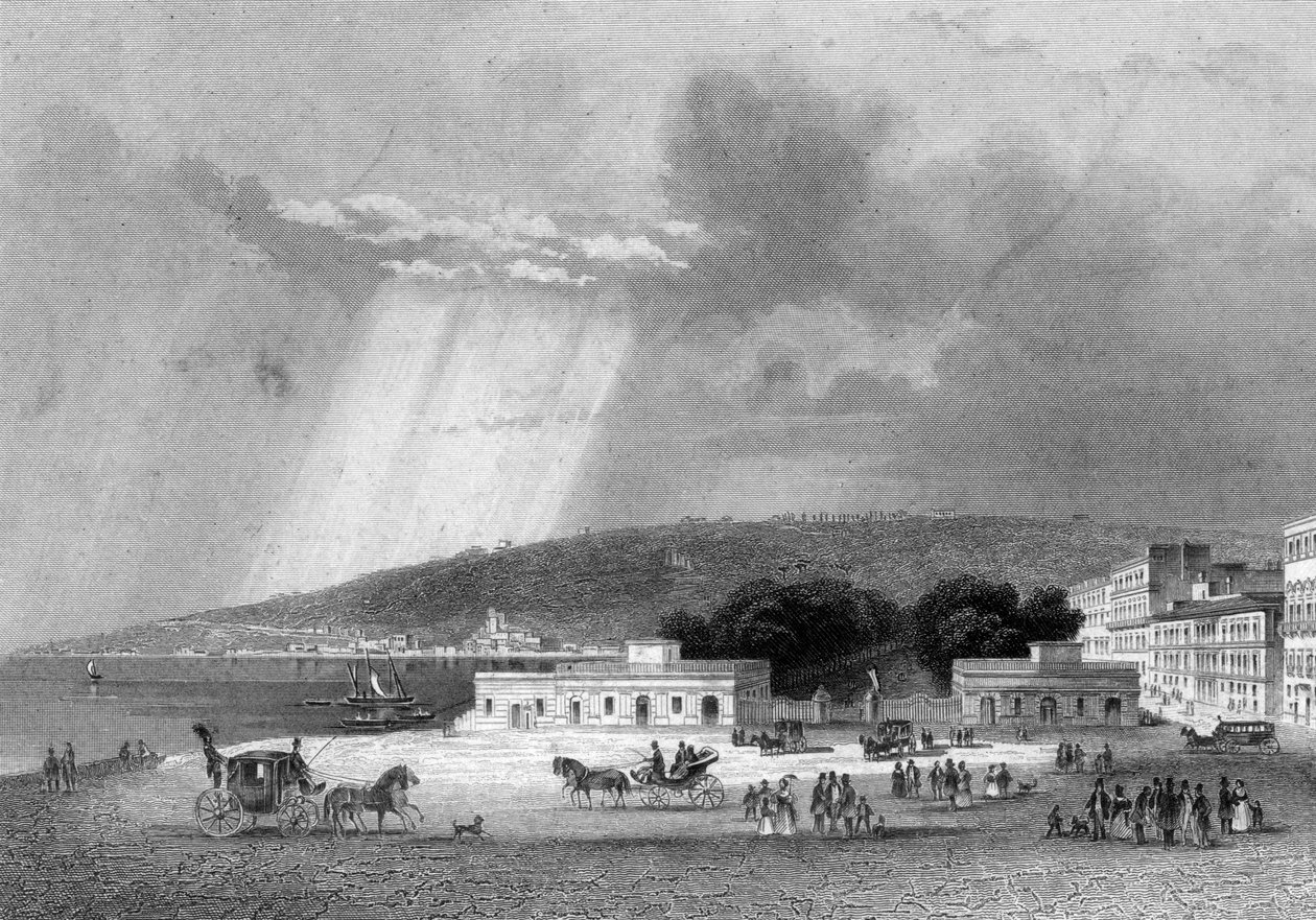 Villa Reale, Napoli, Italia, 1800-luku tekijältä J. Poppel