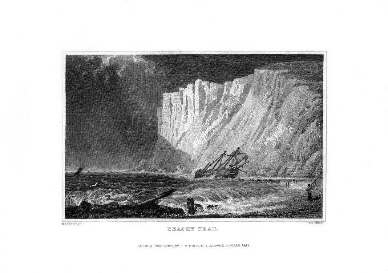 Beachy Head, East Sussex, 1829. tekijältä J. Rogers
