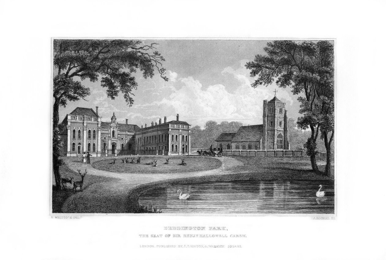 Beddington Park, Sutton, Surrey, 1829. tekijältä J. Rogers