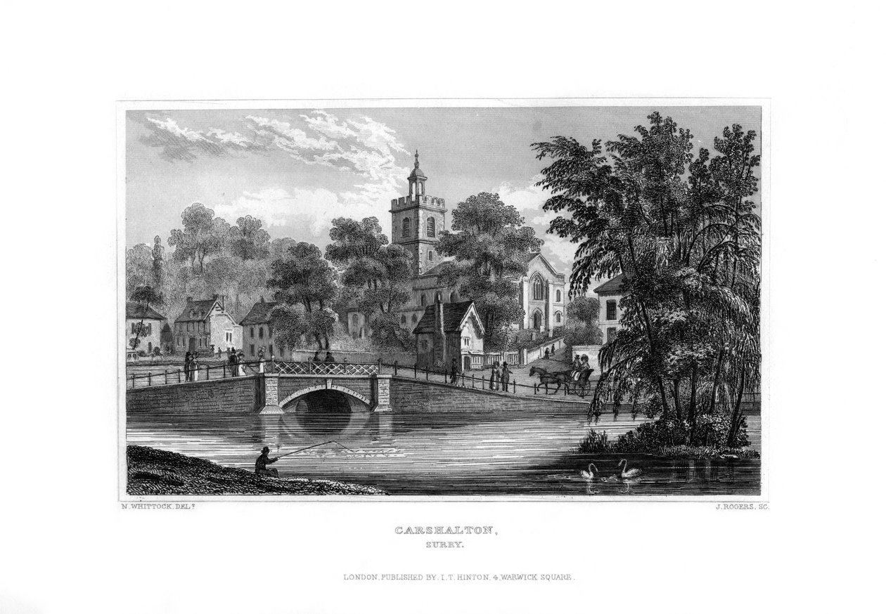 Carshalton, Surrey, 1829. tekijältä J. Rogers