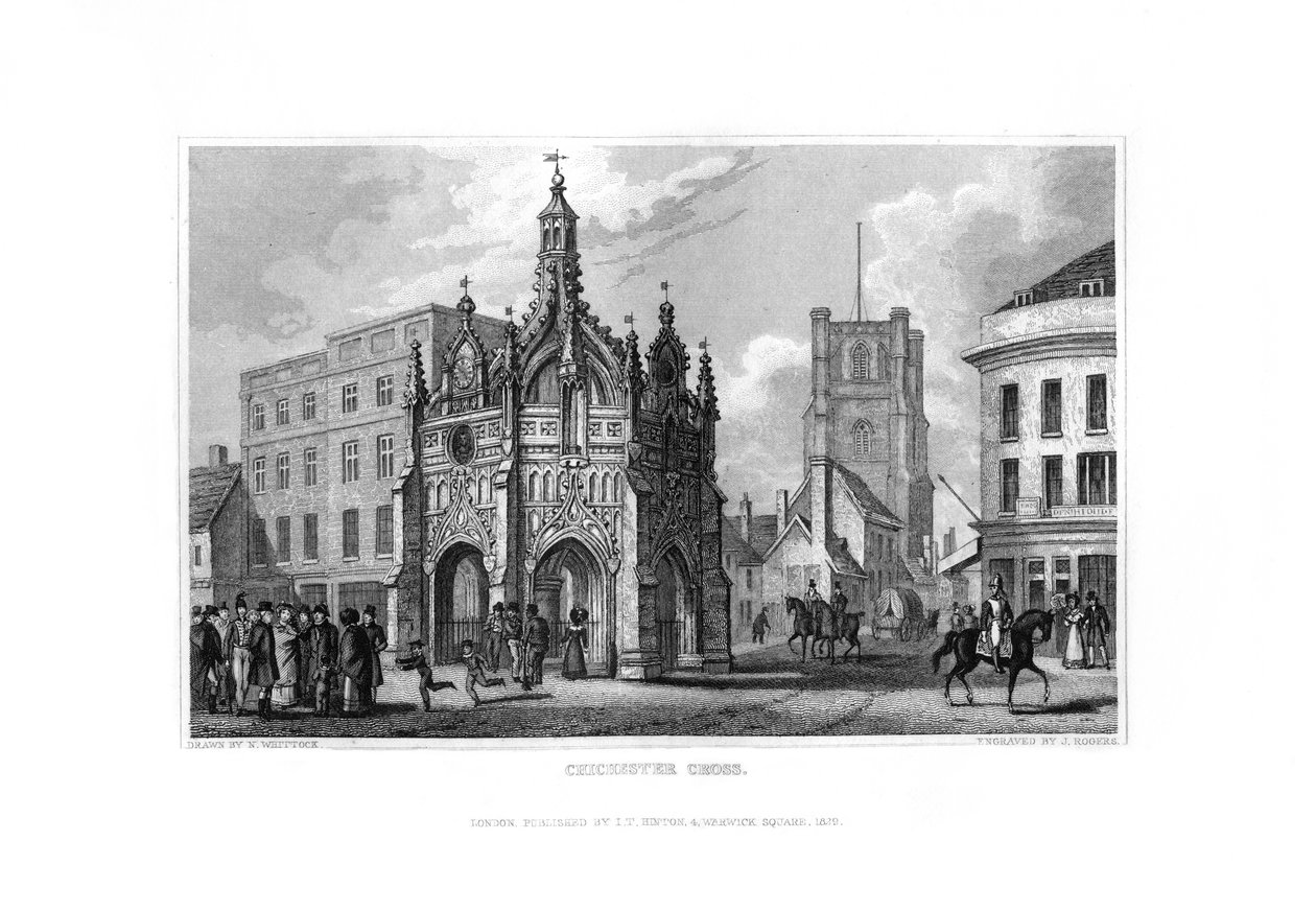 Chichester Cross, Chichester, West Sussex, 1829. tekijältä J. Rogers