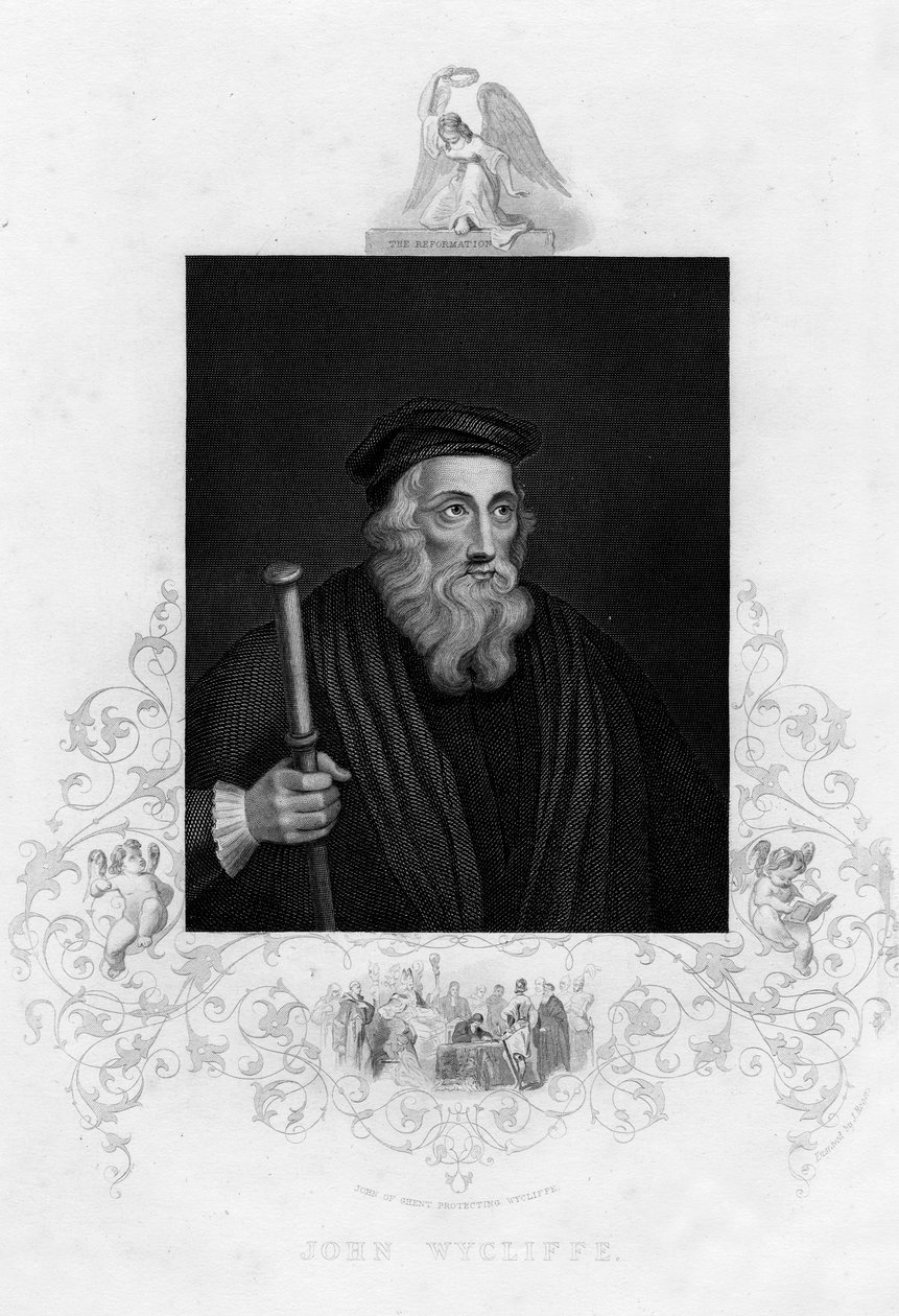 John Wycliffe, englantilainen teologi, 1800-luku tekijältä J. Rogers